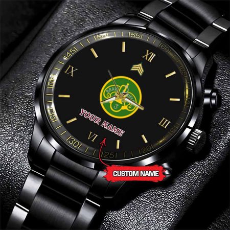 3rd Armored Cavalry Army Personalized Black Stainless Steel Watch