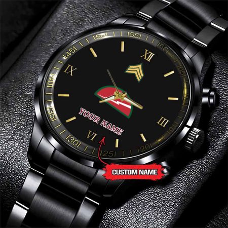 78th Infantry Division Army Personalized Black Stainless Steel Watch
