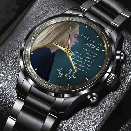 Adele Music Black Stainless Steel Watch Gift For Fan