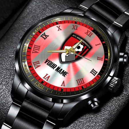 AFC Bournemouth EPL Personalized New Black Hand Watch Gift For Fans