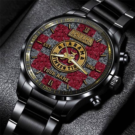 Alabama Crimson Tide NCAA Personalized Black New Hand Watch Gifts For Fans