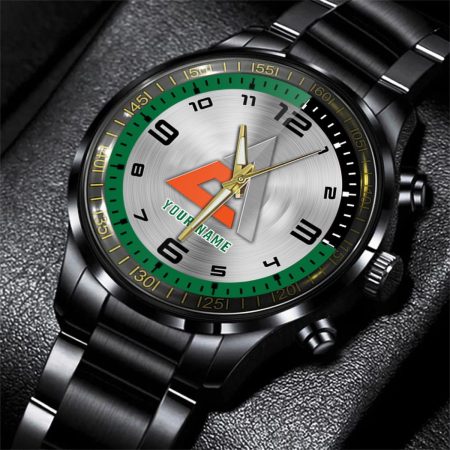 Allis Chalmers Tractor Personalized Black Stainless Steel Hand Watch For Fan
