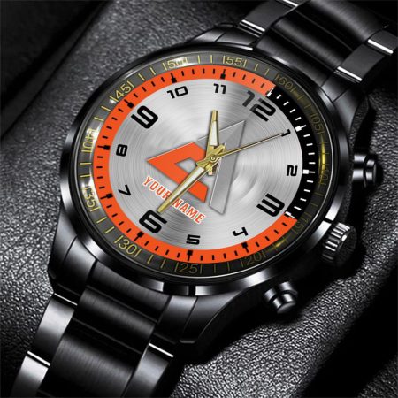 Allis Chalmers Tractor Personalized Black Stainless Steel Hand Watch For Fan
