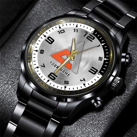 Allis Chalmers Tractor Personalized Black Stainless Steel Hand Watch For Fan