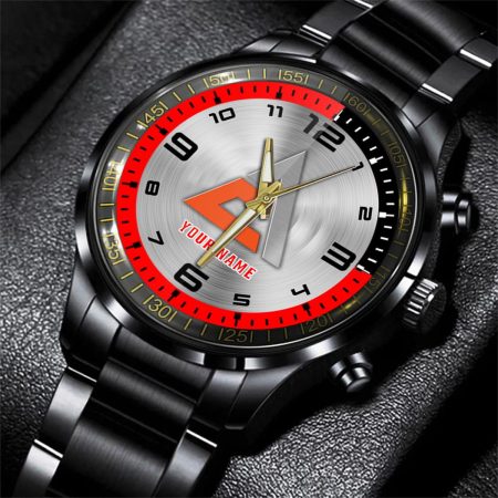 Allis Chalmers Tractor Personalized Black Stainless Steel Hand Watch For Fan