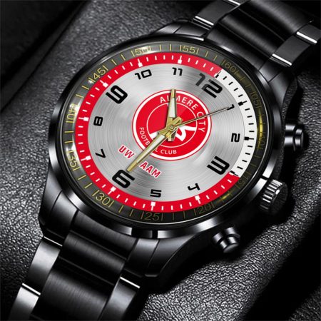Almere City FC Eredivisie Personalized Black Stainless Steel Hand Watch For Fan