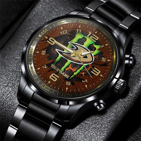 Anaheim Ducks NHL Personalized 3D Black Men Hand Watch Gift For Fans