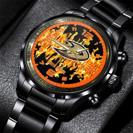Anaheim Ducks NHL Personalized 3D Black Watch Gift For Fans