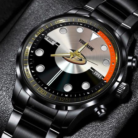 Anaheim Ducks NHL Personalized New Black Hand Watch Gift For Fans