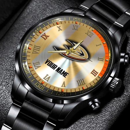 Anaheim Ducks NHL Personalized New Black Hand Watch Gift For Fans