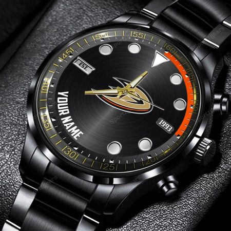 Anaheim Ducks NHL Personalized New Black Hand Watch Gift For Fans