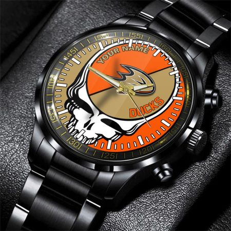 Anaheim Ducks NHL Skull Personalized Hand Watch Gift For Fans