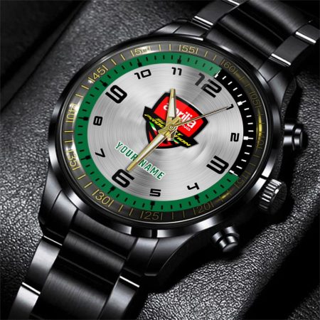 Aprilia Car Personalized Black Stainless Steel Hand Watch For Fan