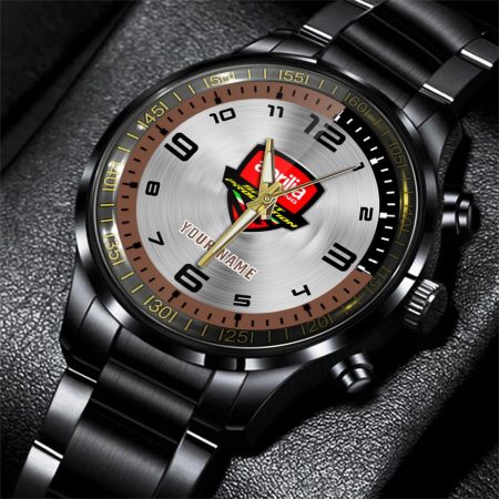 Aprilia Car Personalized Black Stainless Steel Hand Watch For Fan