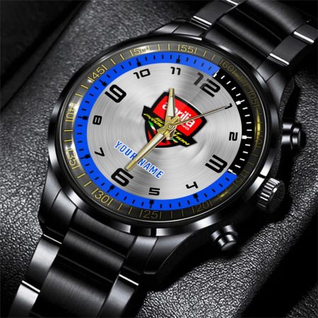 Aprilia Car Personalized Black Stainless Steel Hand Watch For Fan