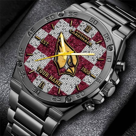 Arizona Cardinals NFL Black Fashion Watch Custom Your Name
