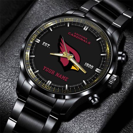 Arizona Cardinals NFL Personalized Black Fashion Watch Gifts For Fans