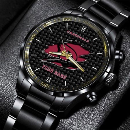Arizona Cardinals NFL Personalized Sport Black Fashion Watch For Fan
