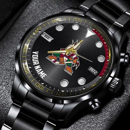 Arizona Coyotes NHL Personalized New Black Hand Watch Gift For Fans