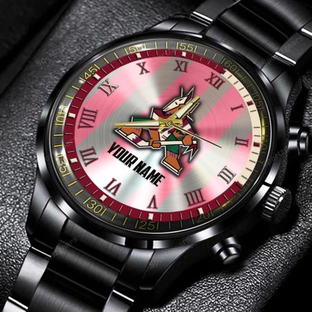 Arizona Coyotes NHL Personalized New Black Hand Watch Gift For Fans