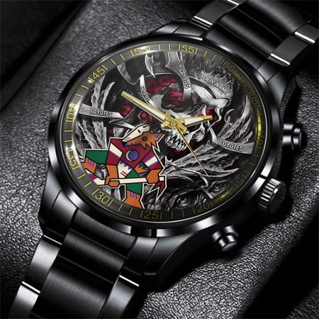 Arizona Coyotes NHL Skull Personalized Hand Watch Gift For Fans