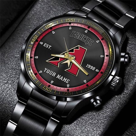 Arizona Diamondbacks MLB Personalized Black Style Hand Watch Gifts For Fan
