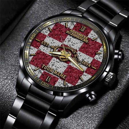 Arkansas Razorbacks NCAA Personalized Black New Hand Watch Gifts For Fans