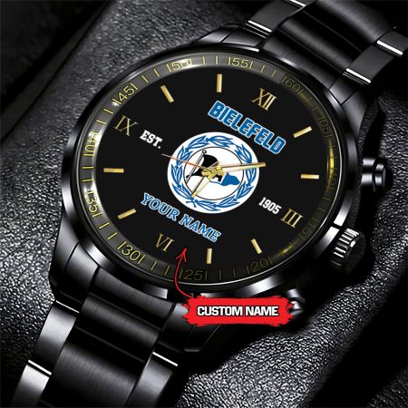 Arminia Bielefeld Bundesliga New Personalized Black Stainless Steel Watch Gifts For Fans