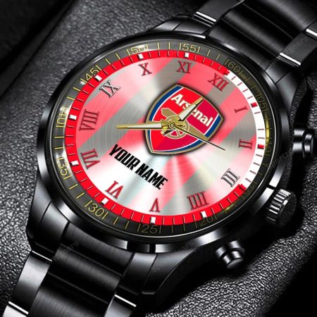 Arsenal EPL Personalized New Black Hand Watch Gift For Fans