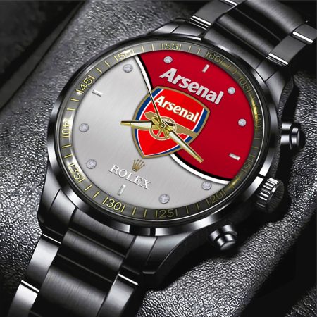 Arsenal x Rolex Black Premier League Stainless Steel Watch Gift For Fan
