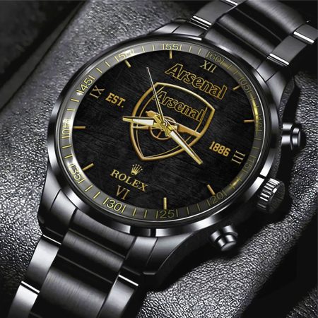 Arsenal x Rolex Premier League Black Stainless Steel Watch Gift For Fan