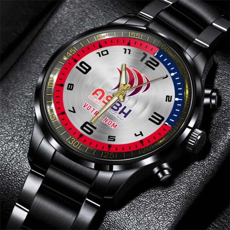 AS Beziers Herault Top 14 Personalized Black Stainless Steel Hand Watch For Fan