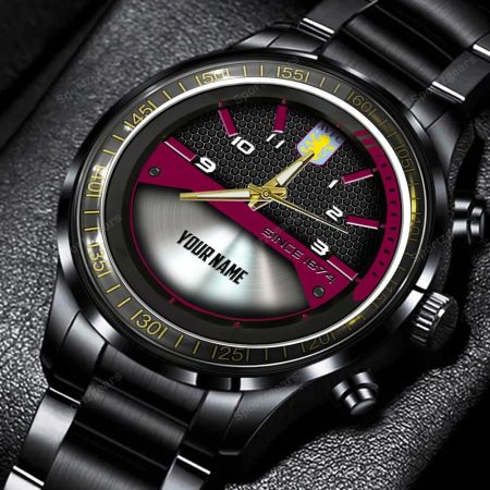 Aston Villa EPL Personalized New Black Hand Watch Gift For Fans