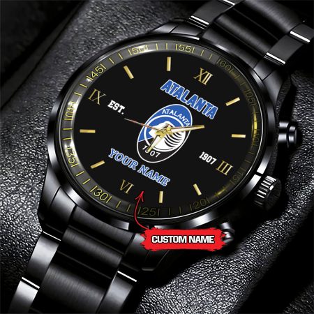 Atalanta Serie A Black Fashion Watch Custom Your Name For Fan