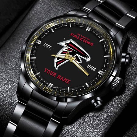 Atlanta Falcons NFL Personalized Black Fashion Watch Gifts For Fans