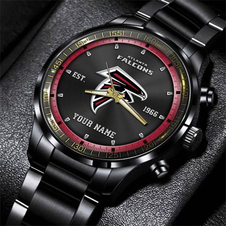 Atlanta Falcons NFL Personalized Black Fashion Watch Gifts For Fans