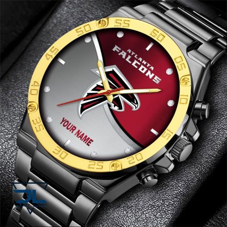 Atlanta Falcons NFL Personalized Black Hand Watch Gifts For Fans