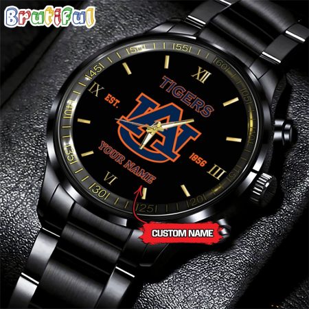 Auburn Tigers NCAA Personalized Black Fashion Watch Football Watch For Fans