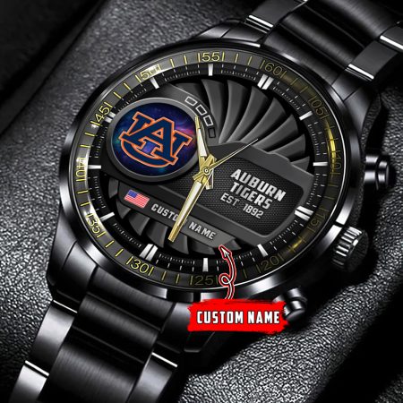 Auburn Tigers NCAA Personalized Black Hand Watch Gift For Fans