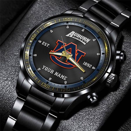 Auburn Tigers NCAA Personalized Black Style Hand Watch Gifts For Fan