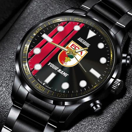Augsburg Bundesliga Personalized New Black Hand Watch Gift For Fans
