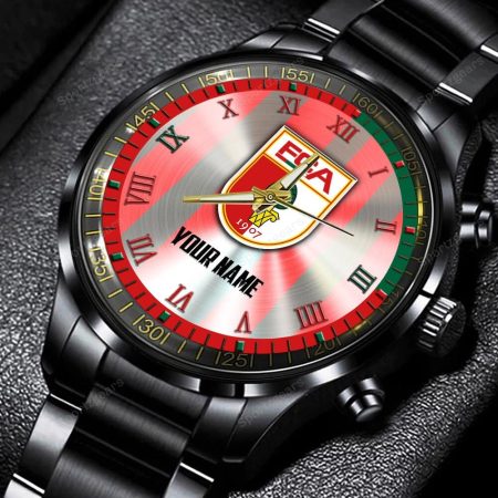Augsburg Bundesliga Personalized New Black Hand Watch Gift For Fans