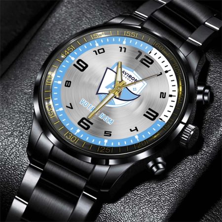 Aviron Bayonnais Top 14 Personalized Black Stainless Steel Hand Watch For Fan