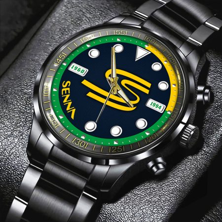 Ayrton Senna Motocycles Black Stainless Steel Watch Gift For Fan