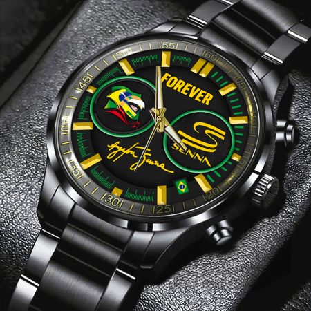 Ayrton Senna Motocycles Black Stainless Steel Watch Gift For Fan
