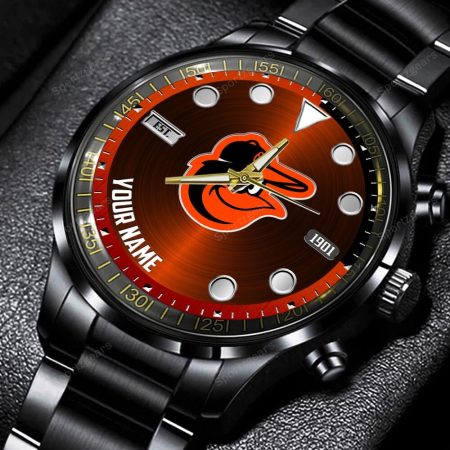 Baltimore Orioles MLB Personalized New Black Hand Watch Gift For Fans