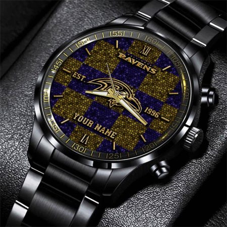 Baltimore Ravens NFL Personalized Sport Black Watch Gifts For Fans