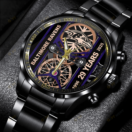 Baltimore Ravens NFL Stainless Steel Watch Gift For Fan