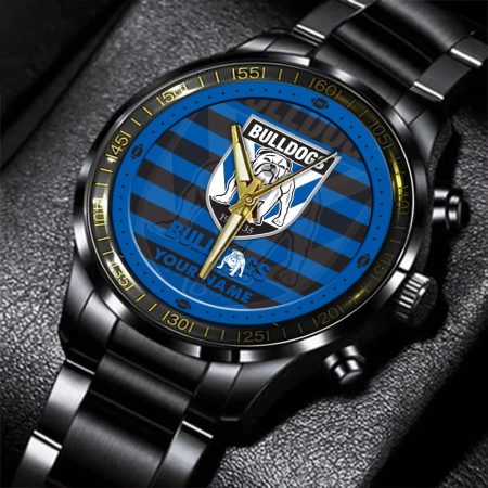 Bankstown Bulldogs NRL New Personalized Black Hand Watch Gifts For Fans
