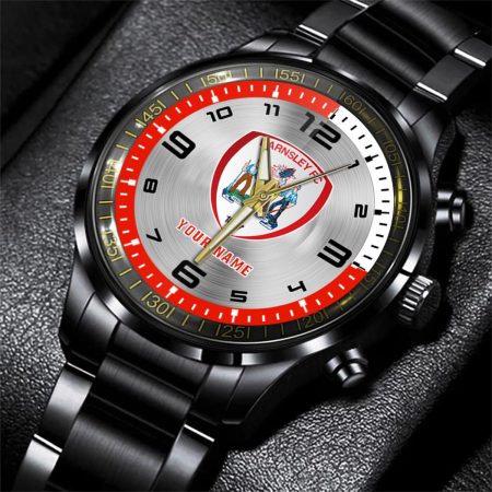 Barnsley EFL Personalized Black Stainless Steel Hand Watch For Fan
